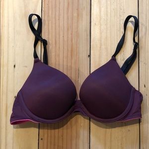 Victoria’s Secret PINK Maroon Push-Up Bra